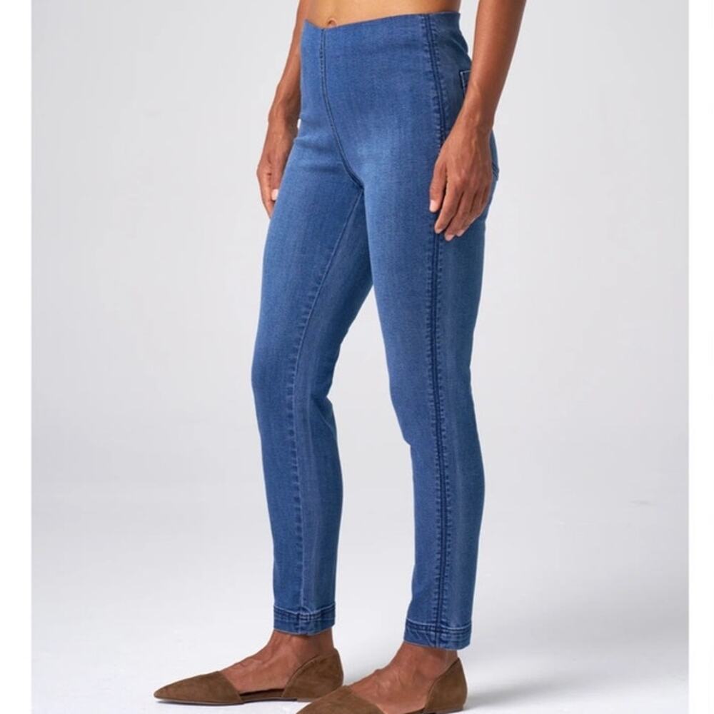 Franne Golde S NWT Indigo Pull On Slim Ankle Jeans Stretch Denim Minimalist